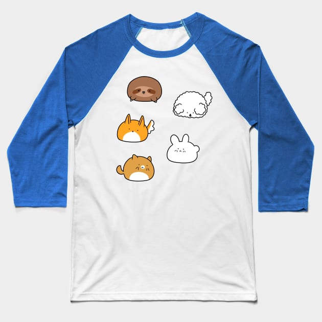 Cute Animal Blobs! Baseball T-Shirt by saradaboru